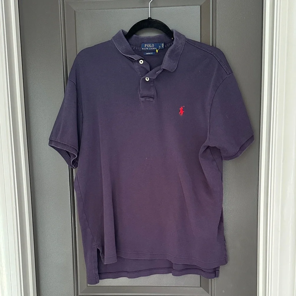 Polo by Ralph Lauren Men's Navy Polo Shirt Size L